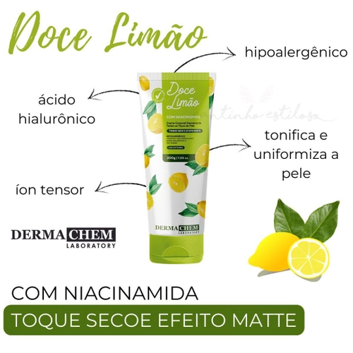 Creme Desodorante Corporal Hidratante Doce Limão Dermachem
