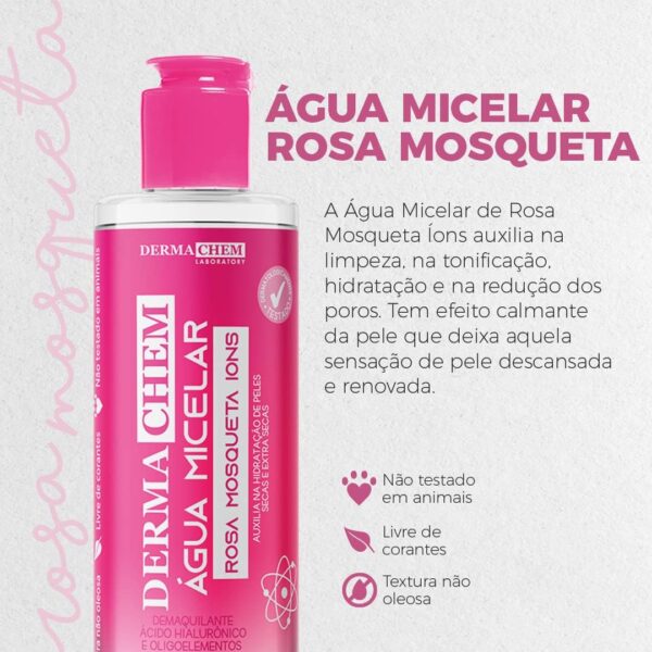 Agua Micelar Rosa Mosqueta, 250 ml, Dermachem
